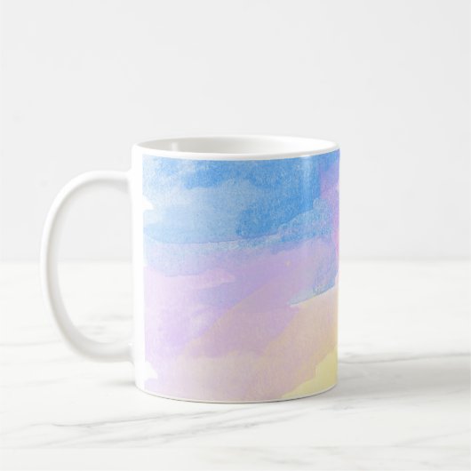 背景アート抽象芸術水彩 コーヒーマグカップ (左)
