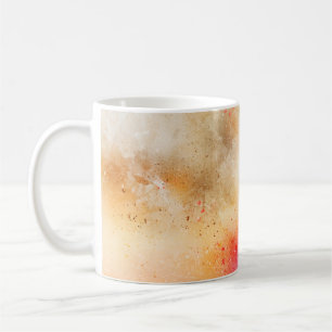 背景アート抽象芸術水彩 コーヒーマグカップ