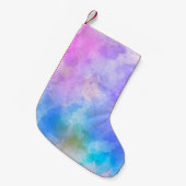 背景アート抽象芸術水彩 スモールクリスマスストッキング (正面 (吊り時))