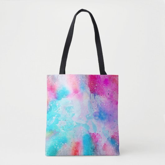 背景アート抽象芸術水彩 トートバッグ (正面)