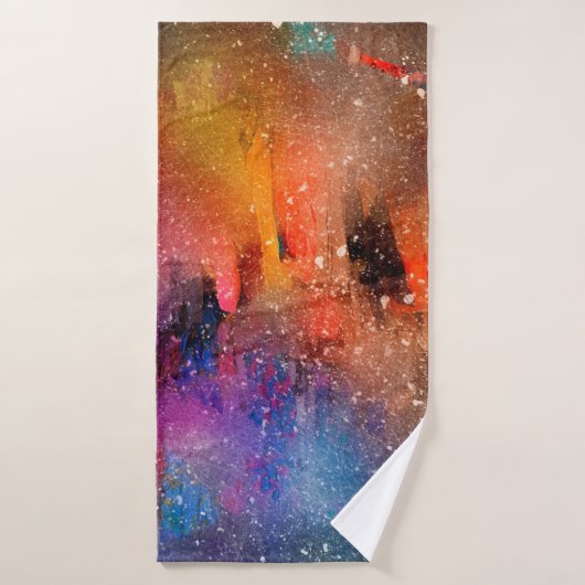 背景アート抽象芸術水彩 バスタオル (バスタオル)