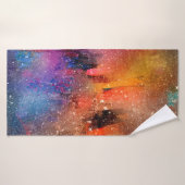 背景アート抽象芸術水彩 バスタオル (バスタオル)