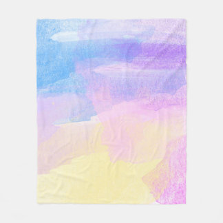 背景アート抽象芸術水彩 フリースブランケット