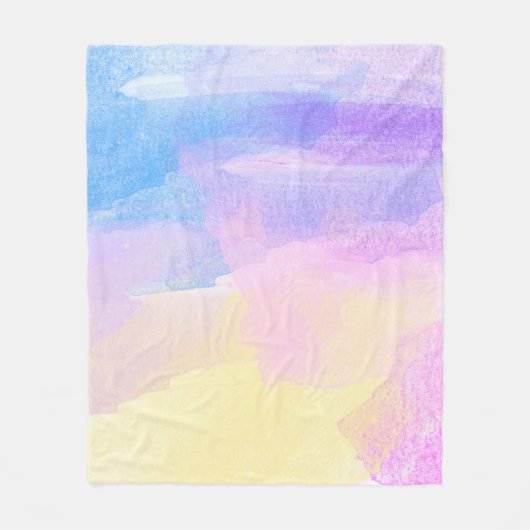 背景アート抽象芸術水彩 フリースブランケット (正面)