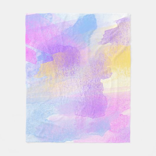 背景アート抽象芸術水彩 フリースブランケット (正面)