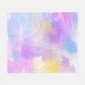 背景アート抽象芸術水彩 フリースブランケット (正面(横))