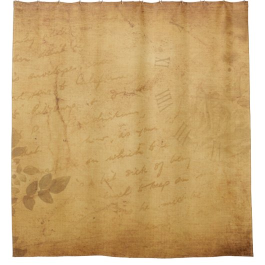 背景イメージ書の花 シャワーカーテン (正面)