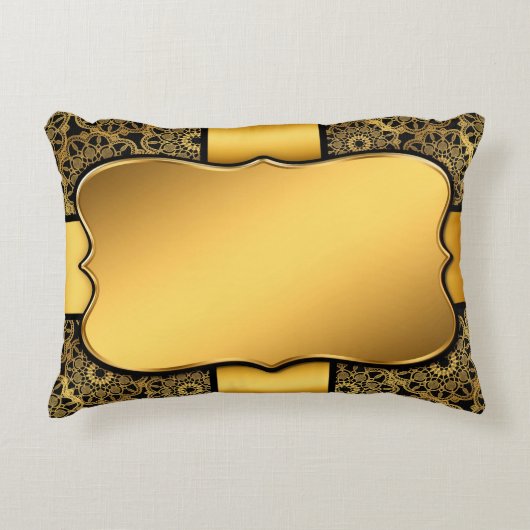 背景イメージ金ゴールドフレーム アクセントクッション (正面)