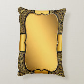 背景イメージ金ゴールドフレーム アクセントクッション (裏面(縦))