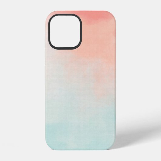 背景ウォーターカラーパターン iPhoneケース (裏面)