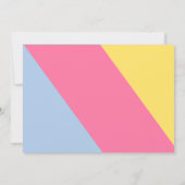 背景カラフルポプシクル写真ベビーシャワー 招待状 (裏面)