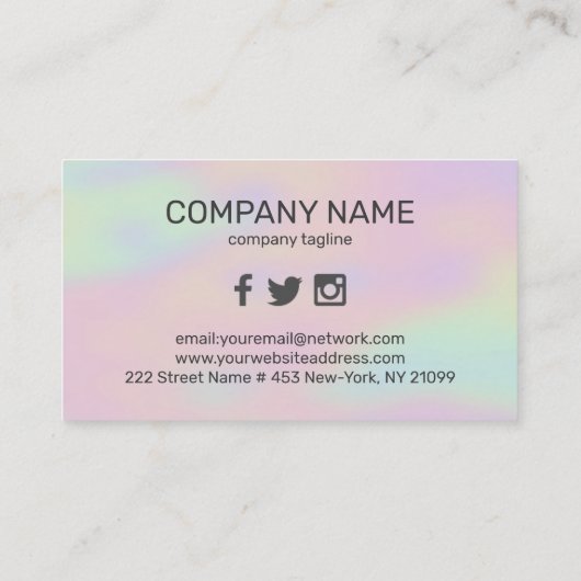 背景カラフル及びハサミ名刺 名刺 (裏面)