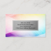 背景カラフル抽象芸術モダン 名刺 (裏面)