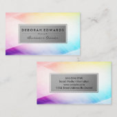 背景カラフル抽象芸術モダン 名刺 (正面/裏面)