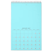 背景カレ多色のンダー独身の側 カレンダー (1月 2027)