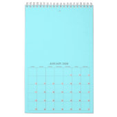 背景カレ多色のンダー独身の側 カレンダー (1月 2026)