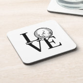 背景クリック色にカスタマイズ愛着 コースター (左側)