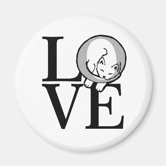 背景クリック色にカスタマイズ愛着 マグネット (正面)