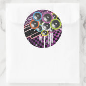 背景グランジ ラウンドシール (バッグ)