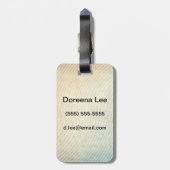 背景ストライプのパターン ラゲッジタグ (裏面縦)