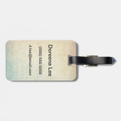 背景ストライプのパターン ラゲッジタグ (裏面横)