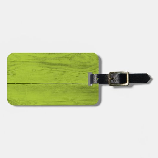 背景テクスチャとしての明るい緑の木構造 ラゲッジタグ (正面横)