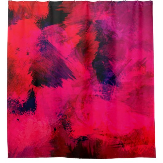 背景テクスチャテンプレート赤 シャワーカーテン (正面)