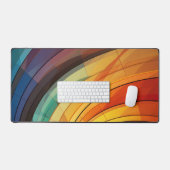 背景デザイン（レインボーカラー） デスクマット (キーボード&マウス)