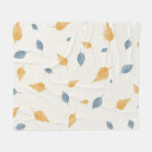 背景パターン葉テクスチャ フリースブランケット (正面(横))