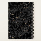 背景パーソナライズされたにモノグラエレガントム ノートブック (裏面)