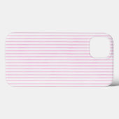 背景ピンクの水色のストライプ Case-Mate iPhoneケース (裏面 (横))