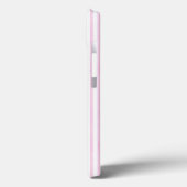 背景ピンクの水色のストライプ Case-Mate iPhoneケース (裏面 / 左)