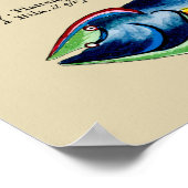 背景ポスターに載ったスキニー魚3匹 ポスター (角)