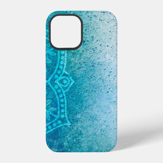 背景マンダラ・グランジパターン iPhoneケース (裏面)