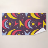 背景ミッドセンチュリーモダンヴィンテージアート バスタオル (バスタオル)