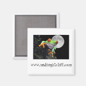 背景ミッドナイトクリフカエル， www.midnightclif... マグネット (正面/裏面)