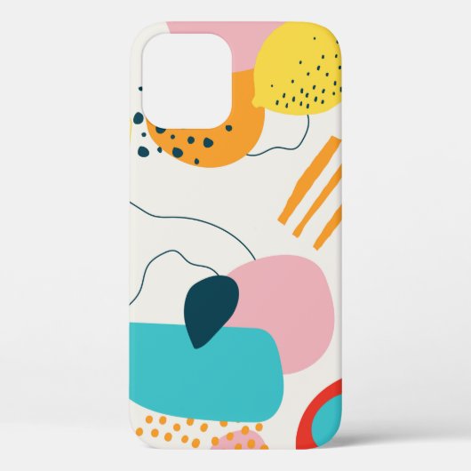 背景モダンを走り書きします。トレンディー幾何学円 Case-Mate iPhoneケース (裏面)