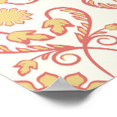 背景ヴィンテージ花。シームレスな花柄 ポスター (角)