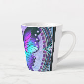 背景付き昇華蝶 カフェラテマグ (右)