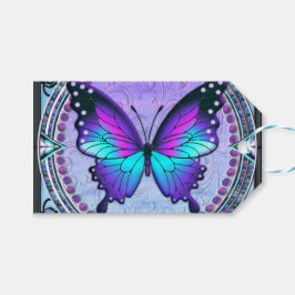 背景付き昇華蝶 ギフトタグ