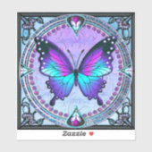 背景付き昇華蝶 シール (シート)