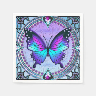 背景付き昇華蝶 スタンダードカクテルナプキン