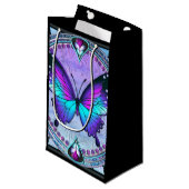 背景付き昇華蝶 スモールペーパーバッグ (正面アングル)