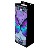 背景付き昇華蝶 ワインギフトバッグ (裏面アングル)