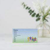 背景付きBirdhouseクラスタ名刺 名刺 (スタンド正面)