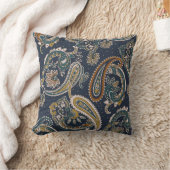 背景伝統的インディアンペイズリーパターン クッション (ブランケット)