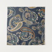 背景伝統的インディアンペイズリーパターン タペストリー (正面(横))