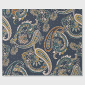 背景伝統的インディアンペイズリーパターン ラッピングペーパー (フラット)