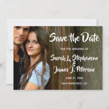背景写真付きのSave the Date