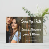 背景写真付きのSave the Date セーブザデート (スタンド正面)
